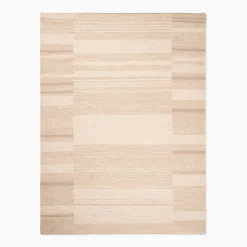 Diffused Blocks Flatweave Wool Rug