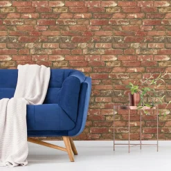 Distressed Red Brick Wallpaper