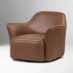 Dothan Leather Swivel Chair
