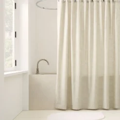 Dotted Floral Shower Curtain