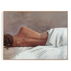 Draped Figure Study In White Framed Wall Art by Minted for West Elm