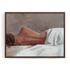 Draped Figure Study In White Framed Wall Art by Minted for West Elm