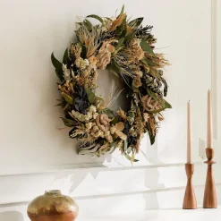 Dried Rustic Ivory Charm Wreath