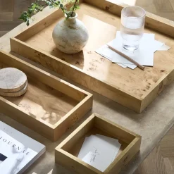 Eden Burled Wood Trays