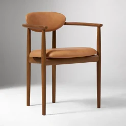Edison Leather Dining Arm Chair