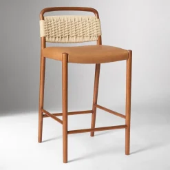 Eindhoven Leather Counter Stool