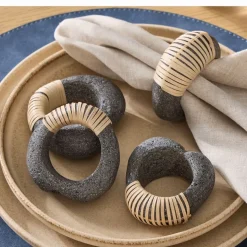 Eito Stone Napkin Ring Sets