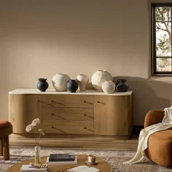 Elinea Marble Media Console (78")