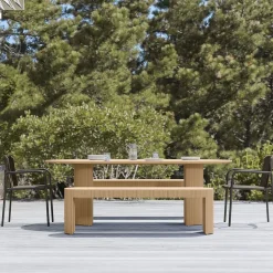 Ellington Outdoor Terrawood Oval Dining Table (86.5")
