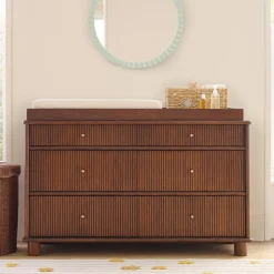 Elora 6-Drawer Wide Dresser with Removable Topper (56")