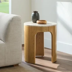 Elowis Marble End Table (20")