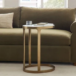 Elwell Marble C-Side Table (15")