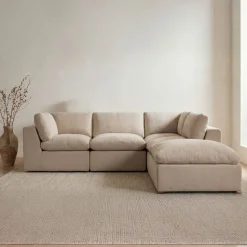 Emberleigh Foam Modular Return Bumper Ottoman Sectional (109")