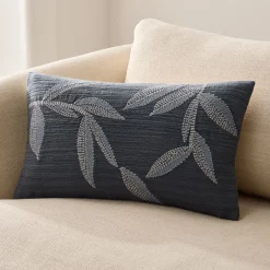 Embroidered Flora Pillow Cover