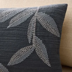 Embroidered Flora Pillow Cover