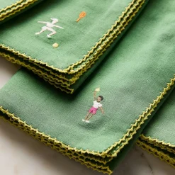 Embroidered Tennis Napkin Sets