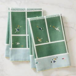 Embroidered Tennis Tea Towel (Set of 2)
