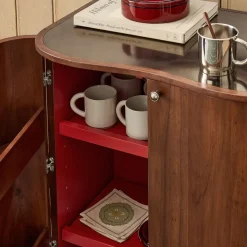 Emma Chamberlain Curved Bar Cabinet (28")