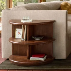 Emma Chamberlain Demi-Lune Side Table (26")