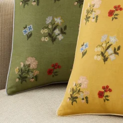 Emma Chamberlain Embroidered Floral Pillow Cover