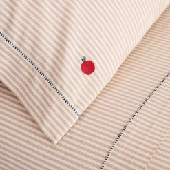 Emma Chamberlain Embroidered Stripe Sheet Set