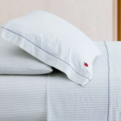 Emma Chamberlain Embroidered Stripe Sheet Set
