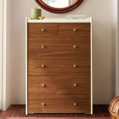Emma Chamberlain Lacquer Wrapped 6-Drawer Dresser (30")