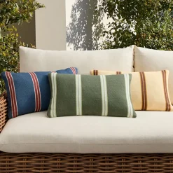 Emma Chamberlain Reversible Mini Stripe Outdoor Lumbar Pillow