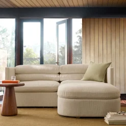 Emma Chamberlain Stacked 3-Piece Ottoman Sectional (76")