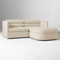 Emma Chamberlain Stacked 3-Piece Ottoman Sectional (76")