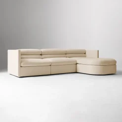 Emma Chamberlain Stacked 4-Piece Ottoman Sectional (113")