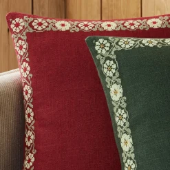 Emma Chamberlain Stitched Floral Pillow Cover