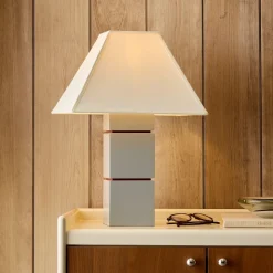 Emma Chamberlain Tiered Lacquer Table Lamp (18")