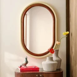 Emma Chamberlain Tubular Oval Wall Mirror
