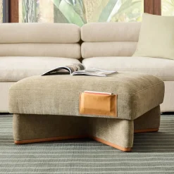 Emma Chamberlain Upholstered Pocket Ottoman