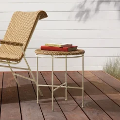 Emma Chamberlain Woven Outdoor Side Table (15")