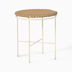 Emma Chamberlain Woven Outdoor Side Table (15")