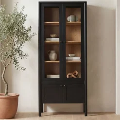 Emman Tall Glass Cabinet (86")