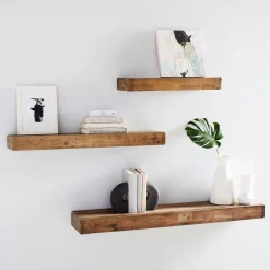 Emmerson® Reclaimed Wood Floating Wall Shelves (24"–48") - ADA