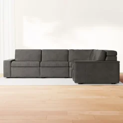 Enzo Leather 5-Piece L-Shaped Reclining Sectional (114")