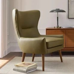 Erik Leather Wing Chair
