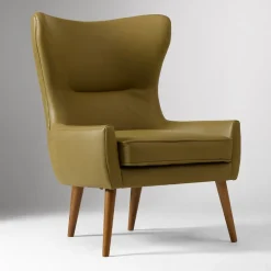 Erik Leather Wing Chair