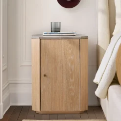 Essex Cerused Marble Nightstand (18")