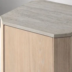 Essex Cerused Marble Nightstand (18")