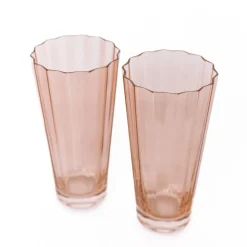 Estelle Colored Glass Sunday Highball Glass Sets
