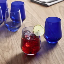 Estelle Colored Glass Two-Tone Wine Glasses