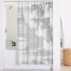 Etched Cloud Shower Curtain