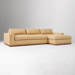Ethan Leather 2-Piece Chaise Sectional (120")