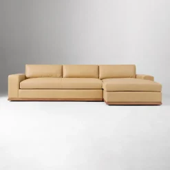 Ethan Leather 2-Piece Chaise Sectional (120")