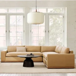 Ethan Leather 3-Piece L-Shaped Sectional (118")